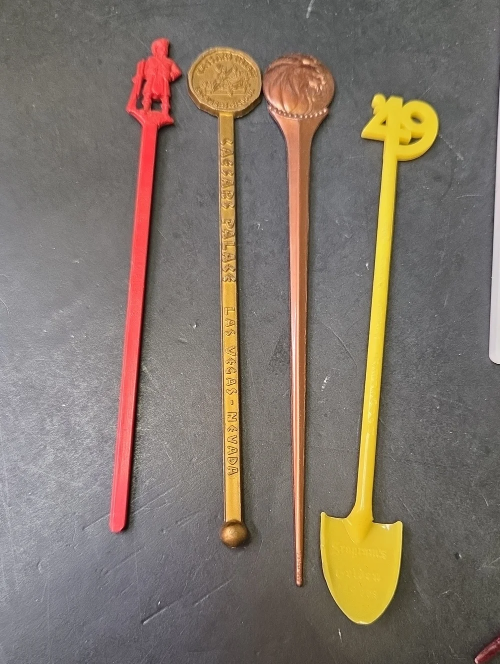 Vintage Swizzle Sticks Lot Of‎ 37 Plastic & A Few Glass